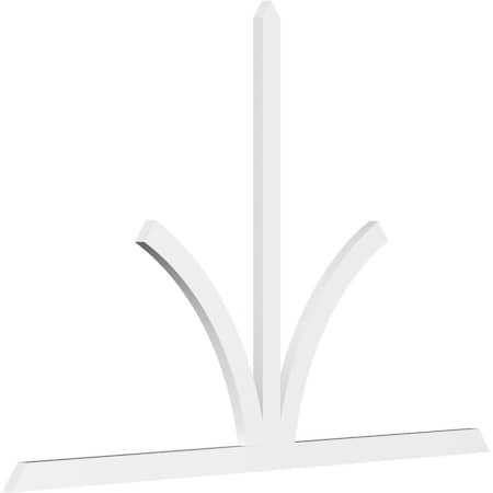 Ekena Millwork Richland Architectural Grade PVC Gable Bracket, 108"W x 72"H x 2"D x 4"F, 16/12 Pitch GBP108X72X0204RIC00